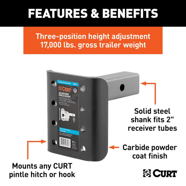 Curt Pintle Hook Mounting Plate (MPN: 48343)