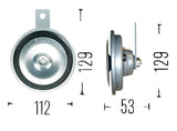 Hella B36 Series Low-Tone Disc Horn (MPN: 002768082)