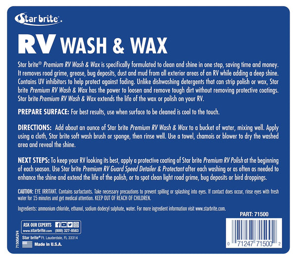 Star Brite Premium RV Wash and Wax (MPN: 071500N)