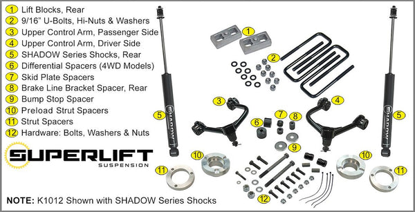 Superlift Suspension Lift Kit (MPN: K1012)