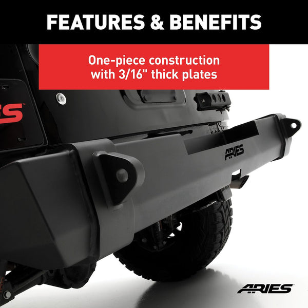 Aries TrailCrusher Rear Bumper (MPN: 2157000)