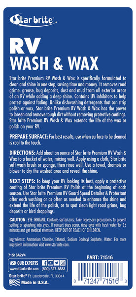 Star Brite Premium RV Wash and Wax (MPN: 071500N)