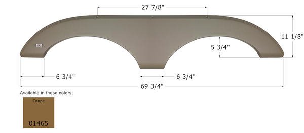 Icon Fender Skirt for Tandem Axle RVs (MPN: 01465)
