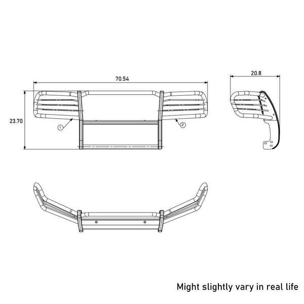 Black Horse Off Road Grille Guard (MPN: 17A080200MA)