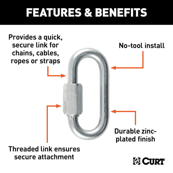 CURT Trailer Safety Chain Quick Link (MPN: 82901)