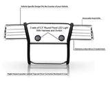 Black Horse Offroad Grille Guard Kit (MPN: 17DG109MSS-PLFB)