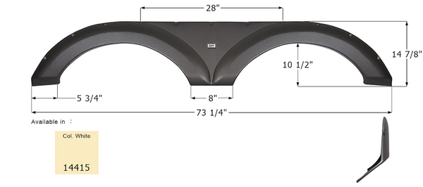 Icon Fender Skirt For Tandem Axle RVs (MPN: 14415)