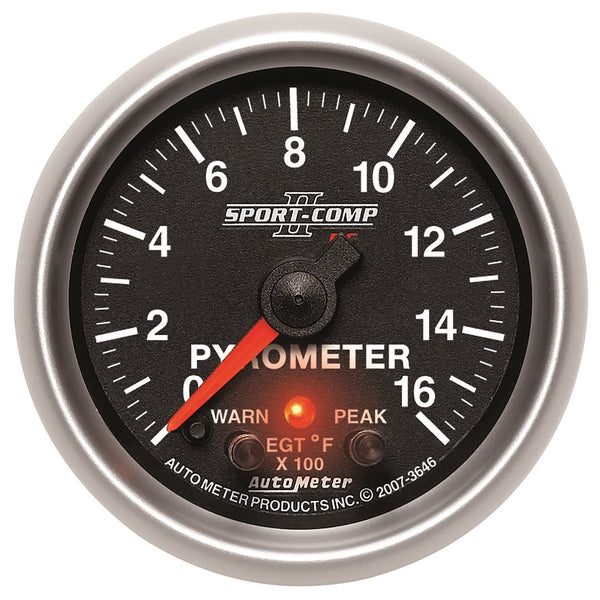 AutoMeter Gauge Pyrometer Sport-Comp II (MPN: 3646)