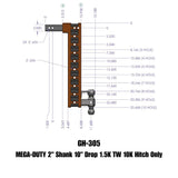 Gen-Y Hitch Mega-Duty Adjustable Drop Hitch (MPN: GH-305)