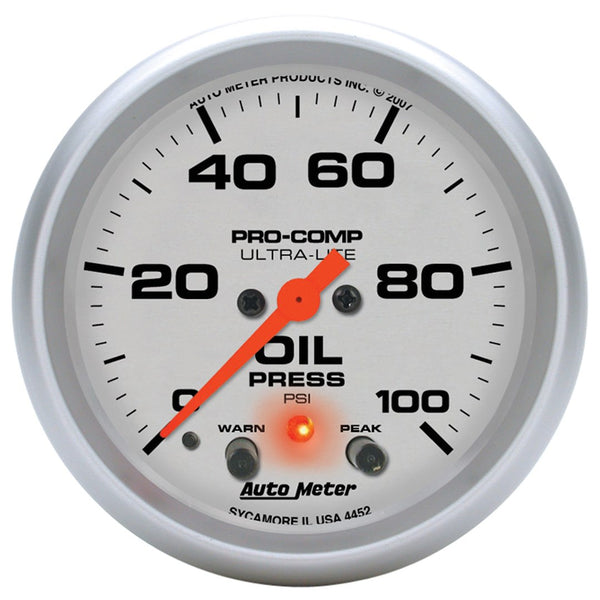 AutoMeter Ultra-Lite Oil Pressure Gauge (MPN: 4452)
