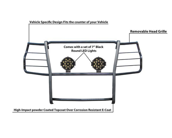 Black Horse Grille Guard Kit (MPN: 17GT30MA-PLB)
