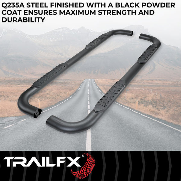 TrailFX Nerf Bar 4 Inch Oval Tube Side Steps (MPN: A1010B)