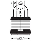 Master Lock Laminated Steel Padlock (MPN: 5KAA4332)