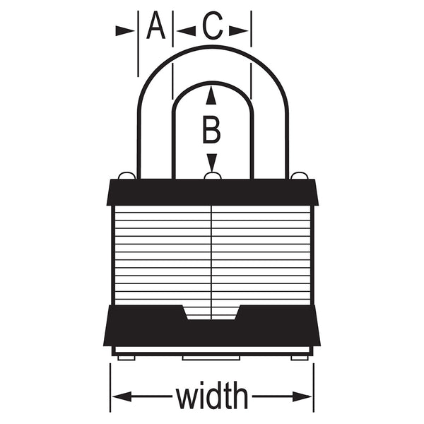 Master Lock Laminated Steel Padlock (MPN: 5KAA4332)