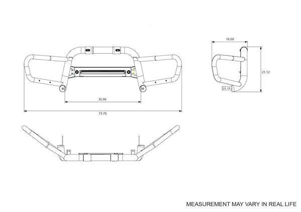 Black Horse Offroad Bull Bar (MPN: BFRF05)