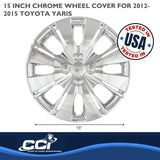 15 Inch Chrome Plated Wheel Cover Set (MPN: IWC50915C)