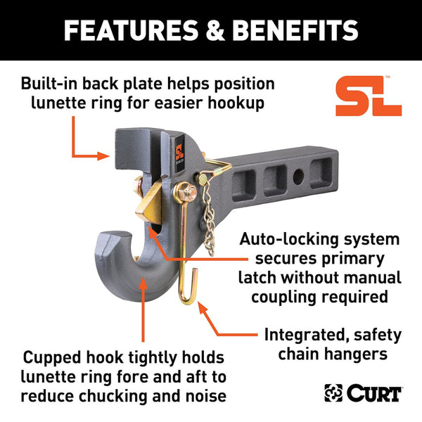 Curt Pintle Hook for Heavy-Duty Towing (MPN: 48405)