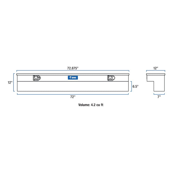 UWS Side Mount Tool Box (MPN: TBSM-72-BLK)