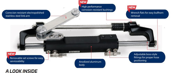 Ultraflex Hydraulic Steering System Cylinder (MPN: UC128TS-2)