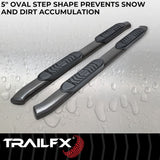 TrailFX 5 Inch Oval Bent Side Bars (MPN: A7103T)