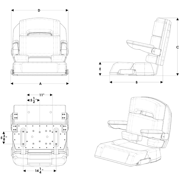 Taco Capri Deluxe Helm Seat (MPN: HA1-25WHA-7-0000-0-0)