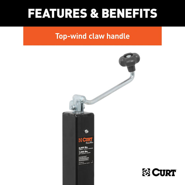 CURT Manual Topwind Trailer Tongue Jack (MPN: 28570)