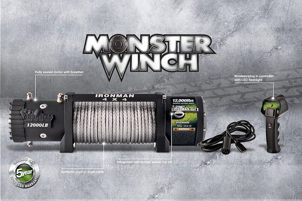Ironman 4x4 Monster Winch (MPN: WWB12000SR)