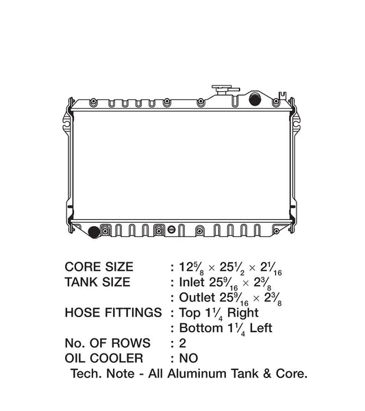 CSF Aluminum Radiator (MPN: 2862)