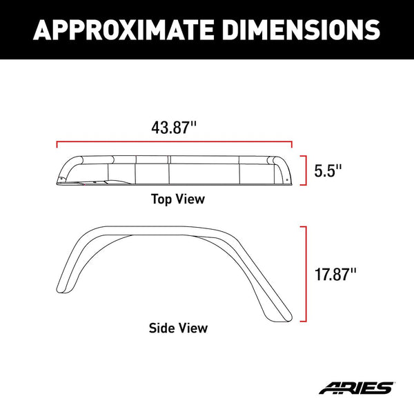 Aries Jeep Fender Flares (MPN: 2500211)