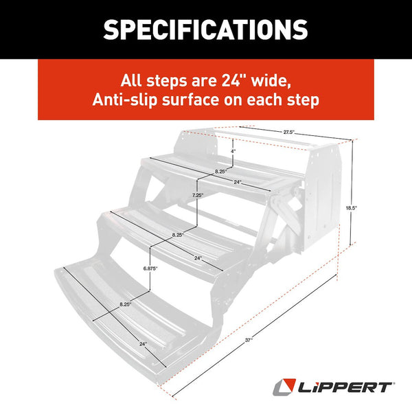 Lippert Manual Folding Radius Steps (MPN: 432687)