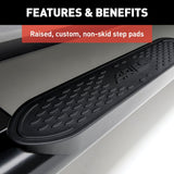 Aries 4 Inch Oval Nerf Bar With Step Pads (MPN: S222009)