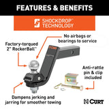 Curt RockerBall Trailer Hitch Ball Mount (MPN: 45144)
