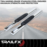 TrailFX 5 Inch Oval Straight Nerf Bar (MPN: A7036S)
