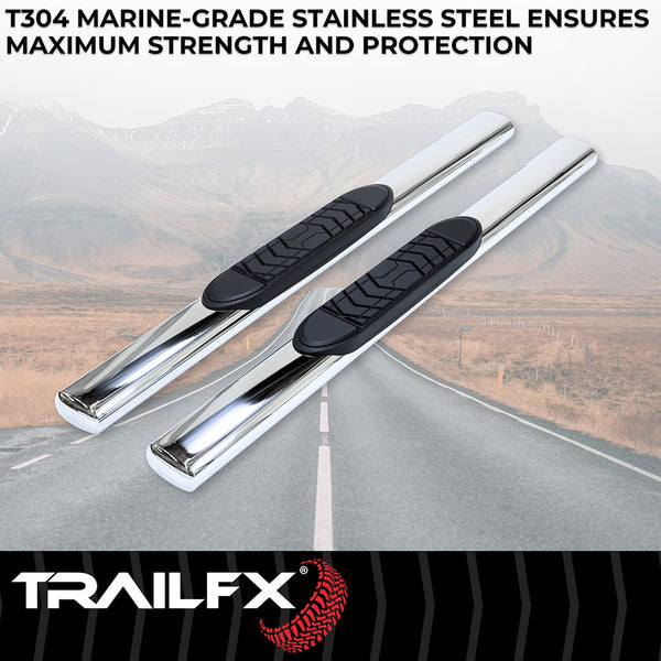 TrailFX 5 Inch Oval Straight Nerf Bar (MPN: A7036S)