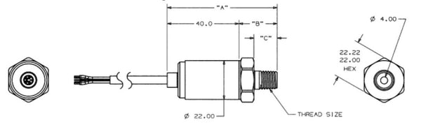 Maretron Pressure Transducer (MPN: PT-0-5000PSI-01)