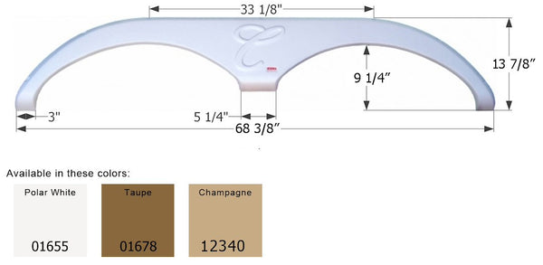Icon Fender Skirt for Tandem Axle RVs (MPN: 12340)