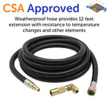 Flame King Propane Feed Hose (MPN: FK-GRD-12FTQC)