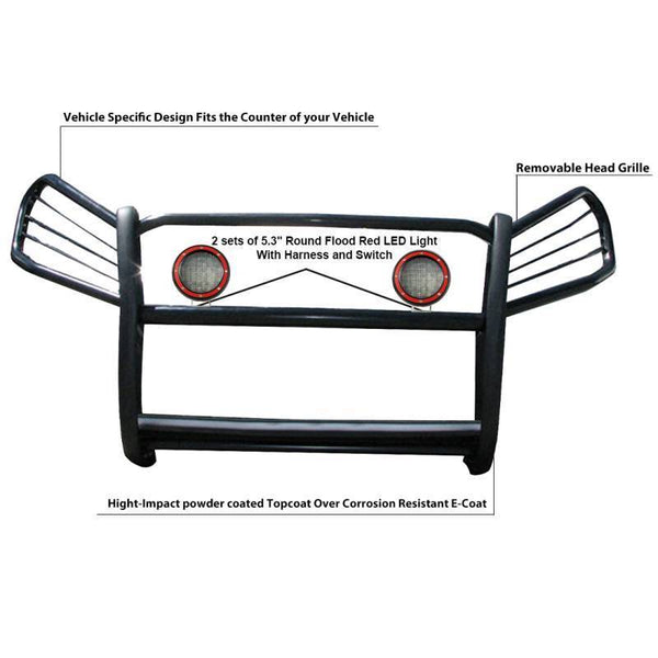 Black Horse Grille Guard Kit (MPN: 17A093902MA-PLFR)