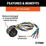 CURT 7 Way USCAR Trailer Wiring Connector (MPN: 56229)