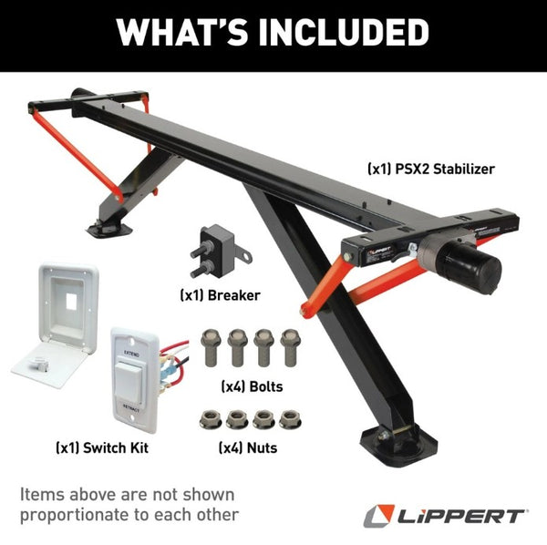 Lippert Electric Stabilizer Jack PSX1 (MPN: 2025012487)