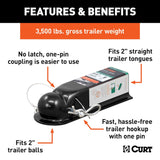 CURT QuickPin Trailer Coupler (MPN: 25470)