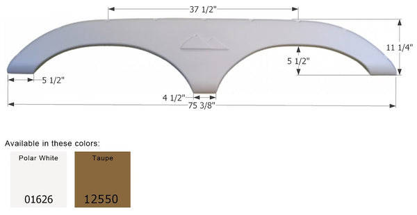 Icon Fender Skirt for Tandem Axle RVs (MPN: 12550)