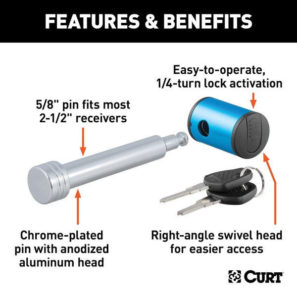 CURT Trailer Hitch Pin with Lock (MPN: 23504)