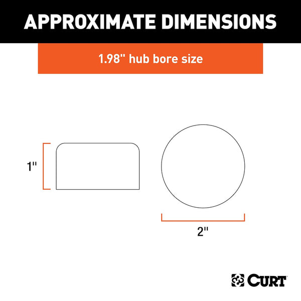 Curt Trailer Wheel Bearing Dust Cap (MPN: 23198)