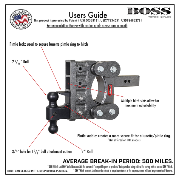 Gen-Y Hitch Torsion-Flex Ball Mount (MPN: GH-2325)