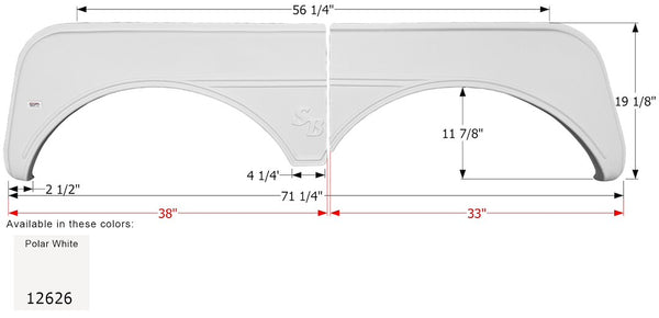Icon Fender Skirt For Tandem Axle (MPN: 12626)