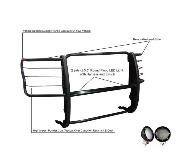Black Horse Grille Guard Kit (MPN: 17FB28MA-PLFB)