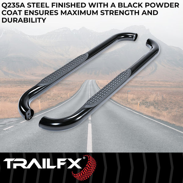 TrailFX Nerf Bar Round Tube Side Steps (MPN: A0046B)