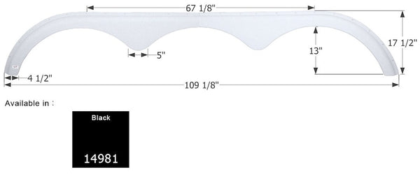 Icon Fender Skirt for Triple Axle Trailers (MPN: 14981)