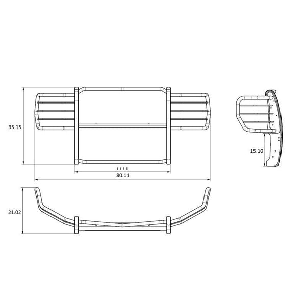 Black Horse Off Road Grille Guard (MPN: 17FO35MA)